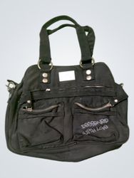 Black CATWALK handbag with "Designed with love" gr..