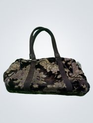Velvet patterned handbag