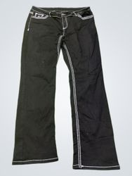 ESRA JEANS Black Jeans with White Stitching