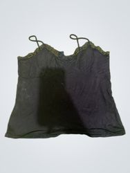 GAP Schwarzes Spitzenbesatz-Cami-Top