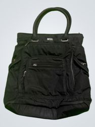 Diesel Black Nylon Tote Bag