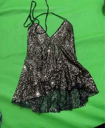 Sequin Halter Top