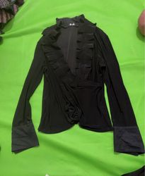 Molly-Jo Black Ruffle Blouse