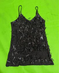 MANER Embellished Spaghetti Strap Top