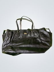 Coach Black Leather Tote Bag