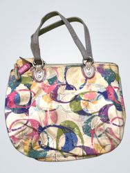 Coach Multicolor Signature Tote Bag