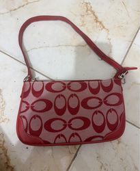 Red Oval Logo Shoulder Bag