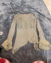Jirgao Women's Long Sleeve Ruffled Asymmetrical He..