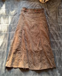 Rakman Collection Brown Tweed A-Line Skirt