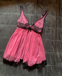 George Pink Babydoll Lingerie Set