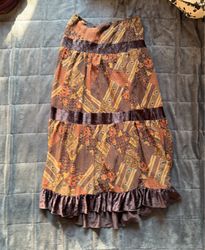 GEORG Women's Patterned Ruffled Skirt