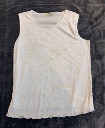 WANGZI Top smanicato floreale con perline XL/XXL