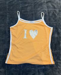 Orange "I Heart" Tank Top