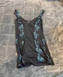 Obsessive Black Lace Trim Camisole