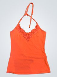 Nadersky Orange Halter Tank Top