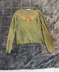 MONTELLA VAGABONDA Embroidered Long Sleeve Top
