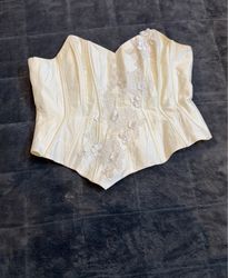 Ivory Corset with Floral Appliques