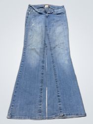 Hydraulic Denim Maxi Skirt