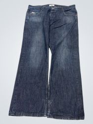 FIRETRAP Men's Dark Wash Wide Leg Jeans