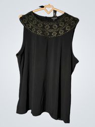Morgan Black Studded Sleeveless Top