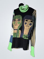 Custo Barcelona Long Sleeve Graphic Print Sweater