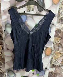 Morgan V-Neck Lace Trim Tank Top