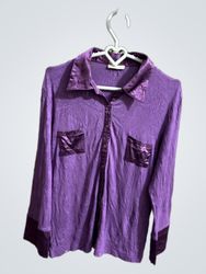 Camicia a maniche lunghe viola