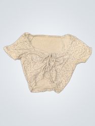 AEROPOSTALE Top Cropped Amarelo com Estampa Floral..