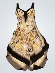 Dressbarn Collection Paisley Print Asymmetrical He..