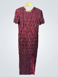 Stray Beaded Silk Dress
