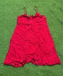 Victoria's Secret Red Silk Slip Dress