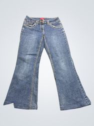 Contrast Blue Flare Jeans