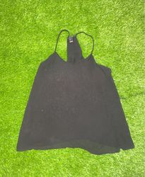 Streetwear Society ブラック スパゲッティストラップ タンクトップ