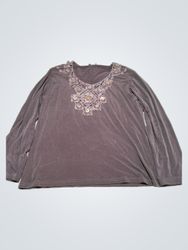 TRICOTTO Women's Embellished Long Sleeve Top