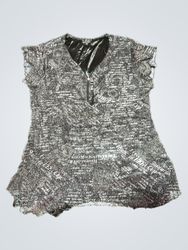 Champagne! Graphic Print Short Sleeve Top