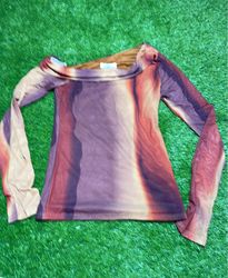 Emory Park Long Sleeve Mesh Top