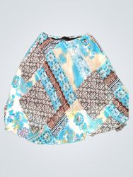 Ninety Patchwork Print Mini Skirt