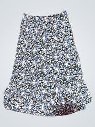 Elementz Petite Floral Print Midi Skirt