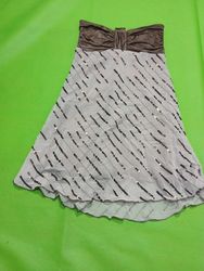 Gray Sequined Skirt