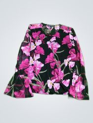 I.N.C International Concepts Printed Sheer Blouse