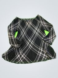 Black and White Plaid Top