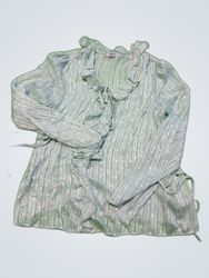 Suzy Striped Ruffle Blouse