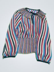 Unbranded Striped Ruffle Blouse