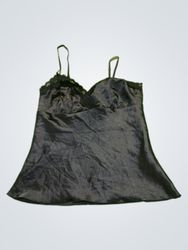 Rampage Black Lace Trim Cami Top