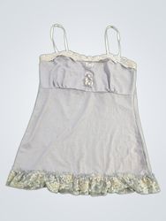 Light Blue Camisole with Lace Trim