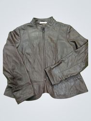 Snazzie Women's Brown Leather Jacket