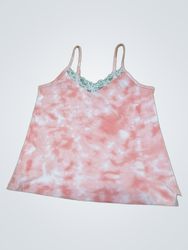 Rene Rofe Sleepwear Haut caraco rose tie-dye