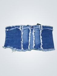 American Bazi Denim-Trägerloses Top
