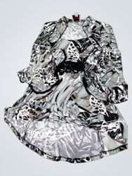 YVONNE MARIE Abstract Print Dress