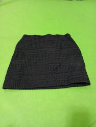 H&M Saia Mini Texturizada Preta
